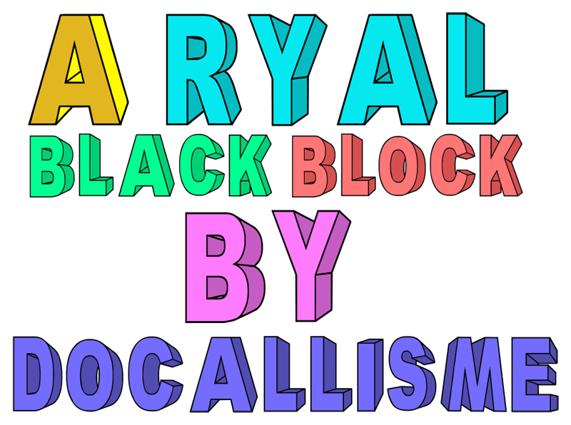 A Ryal Black Block Font