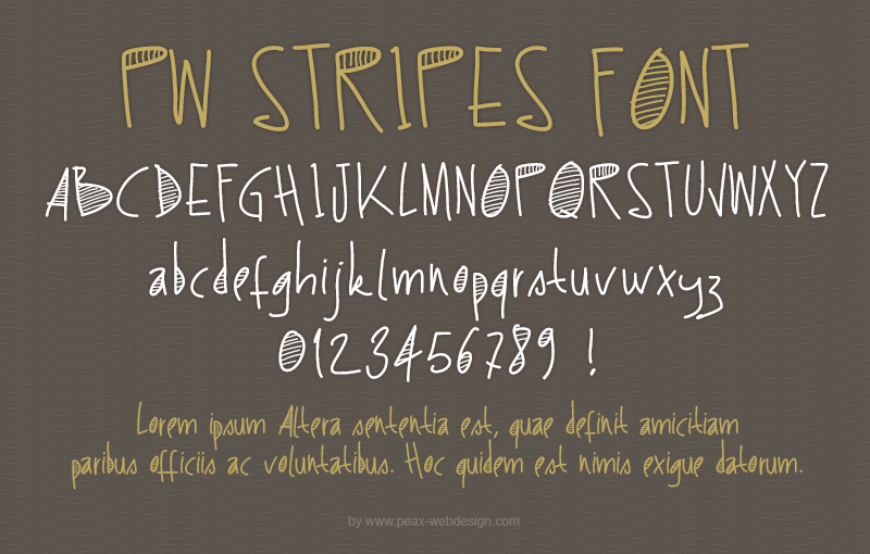 PW Stripes Font