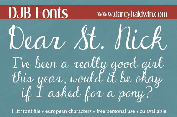 DJB Dear St. Nick Font