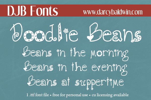 DJB Doodlie Beans Font