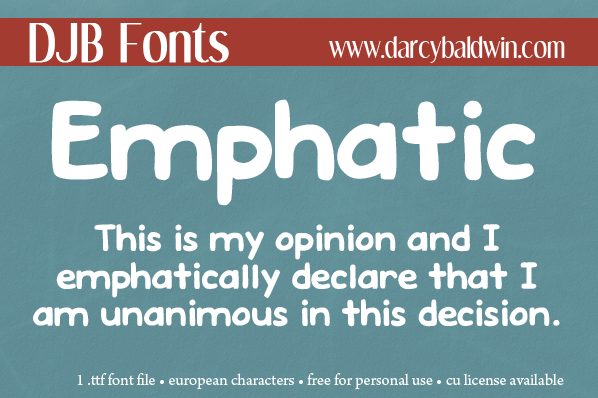 DJB Emphatic Font