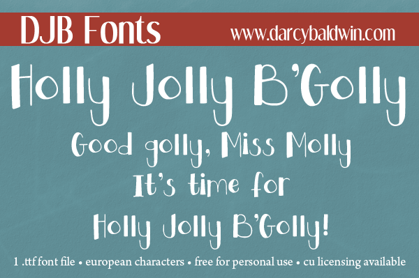 DJB Holly Jolly B'Golly Font
