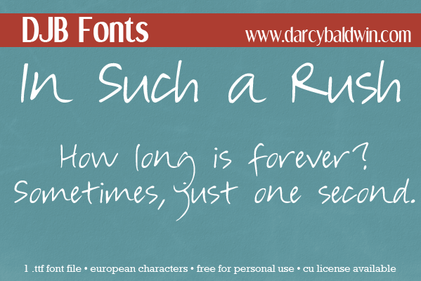 DJB In Such a Rush Font