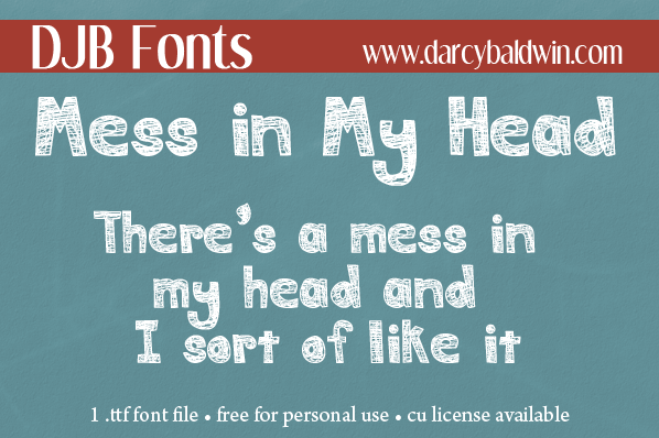 DJB Mess In My Head Font