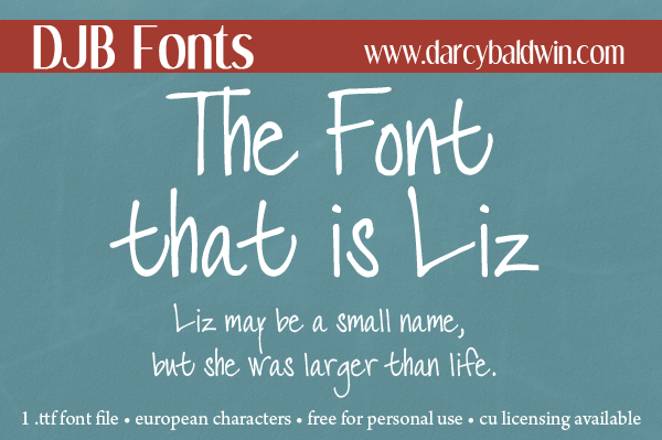 DJB The Font that is Liz Font