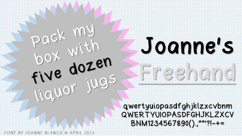 Joanne's Freehand Font