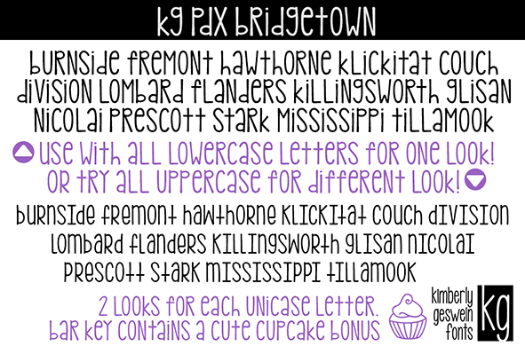 KG Pdx Bridgetown Font