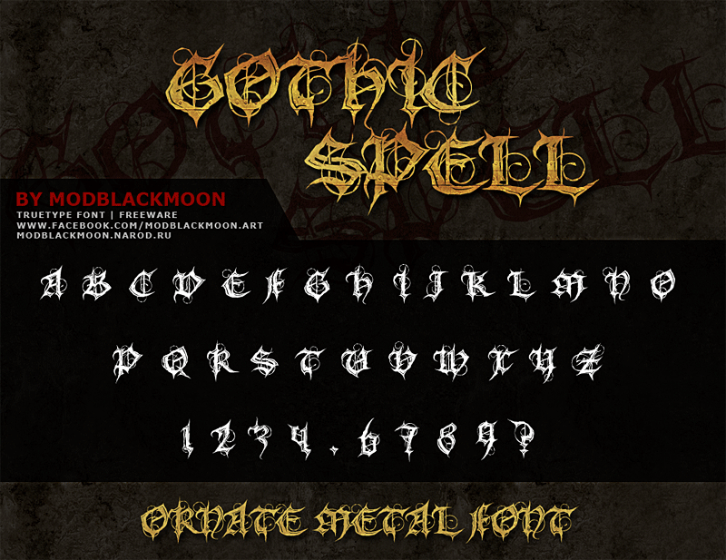 MB Gothic Spell Font