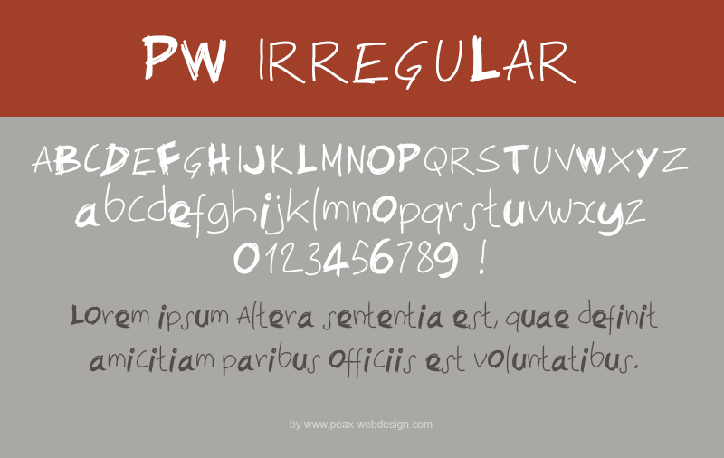 PW Irregular Font