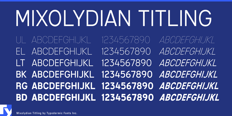 Mixolydian Titling Font