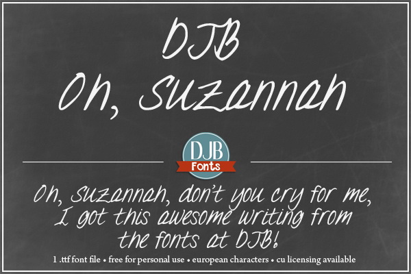 DJB Oh Suzannah Font