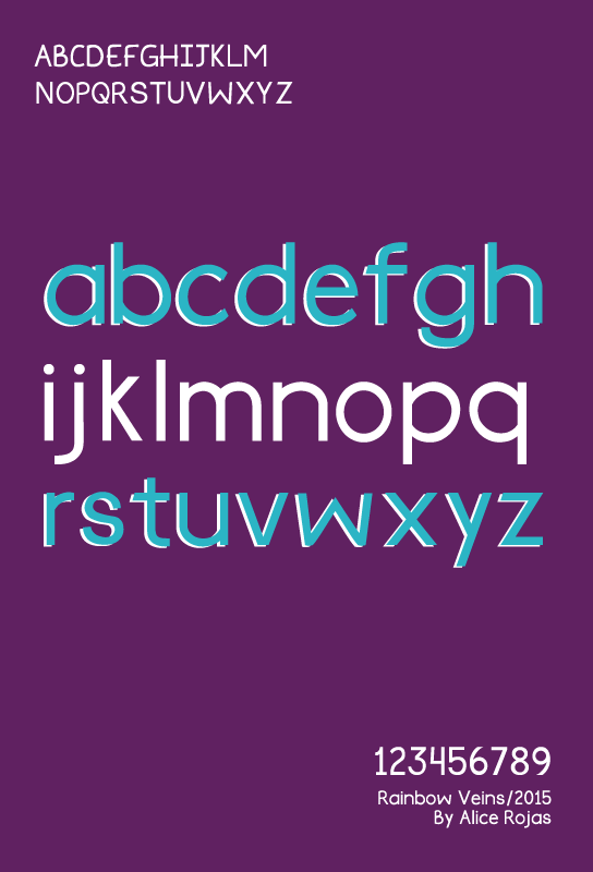 Rainbow Veins Font