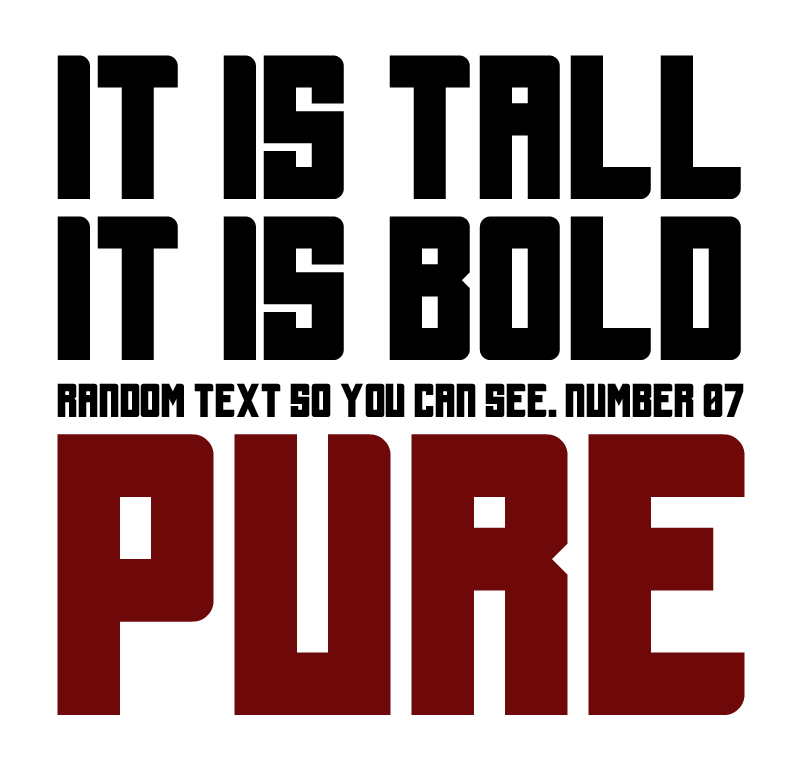 Tall Bolder Font