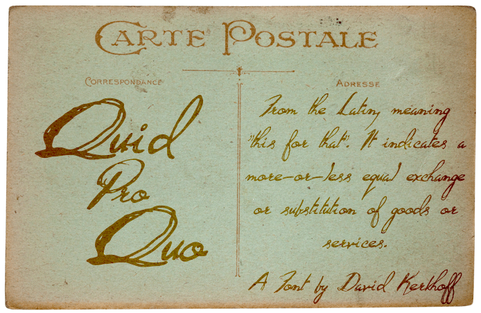 Quid Pro Quo Font
