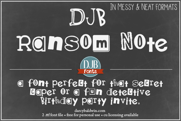DJB Ransom Note Font