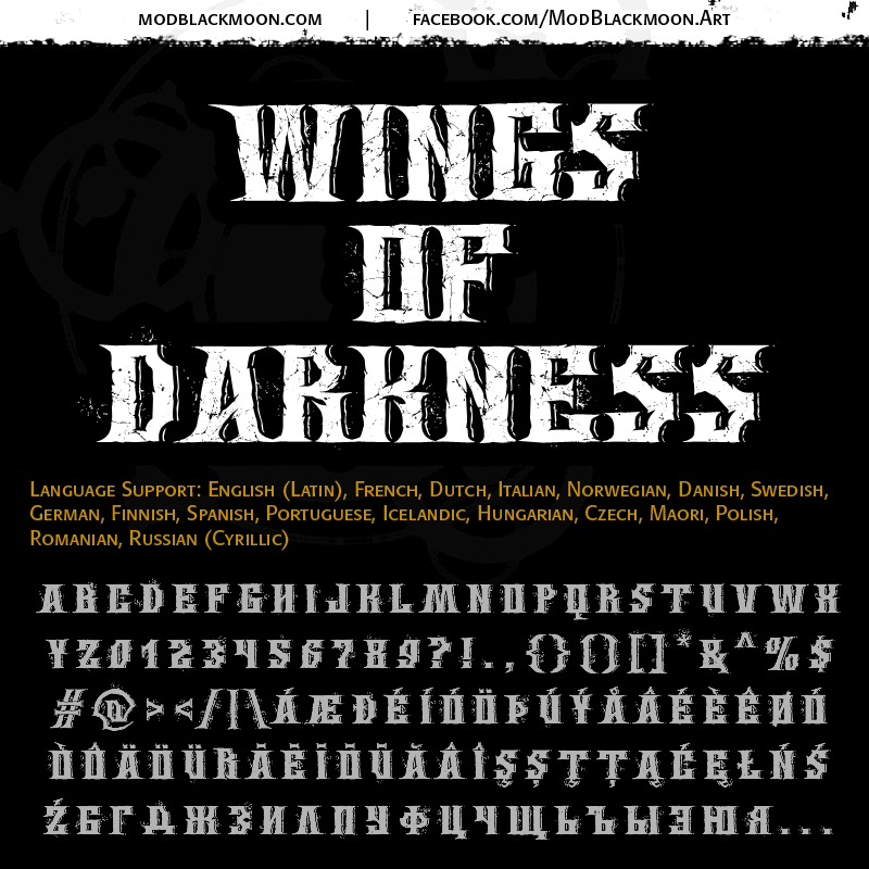 Wings of Darkness Font
