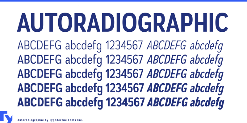 Autoradiographic Font
