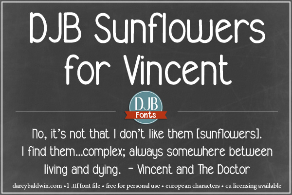 DJB Sunflowers for Vincent Font