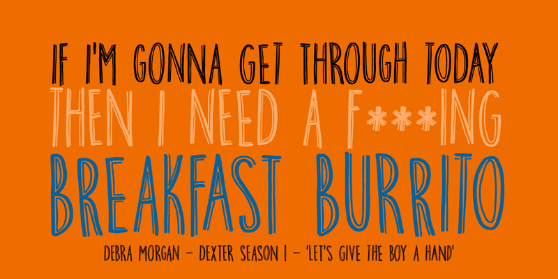 DK Breakfast Burrito Font