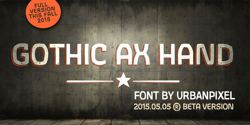 Gothic AX Hand Font