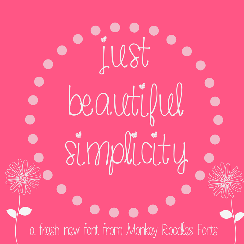 Just Beautiful Simplicity Font
