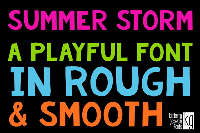 KG Summer Storm Font