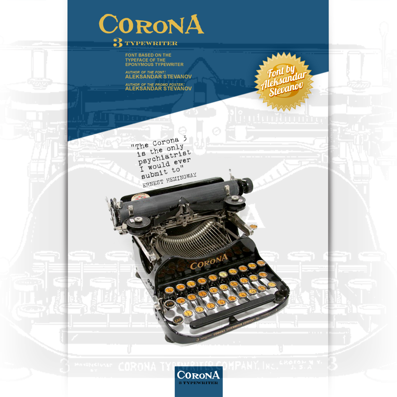 Corona 3 Typewriter Font