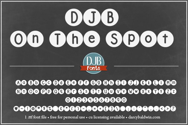 DJB On the Spot Font