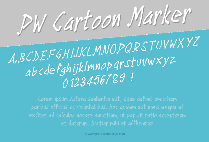 PW Cartoon Marker Font