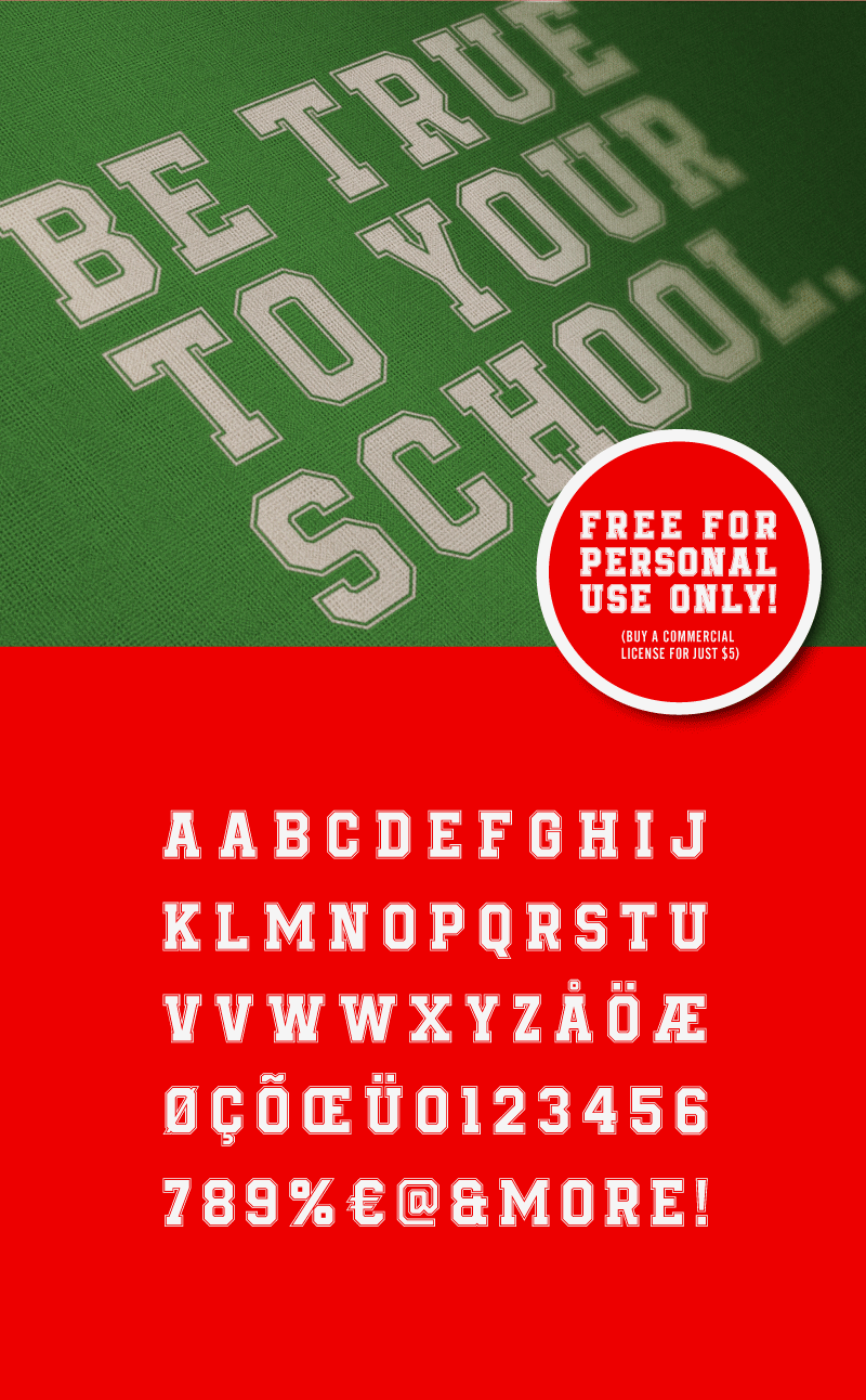 Be True To Your School Font