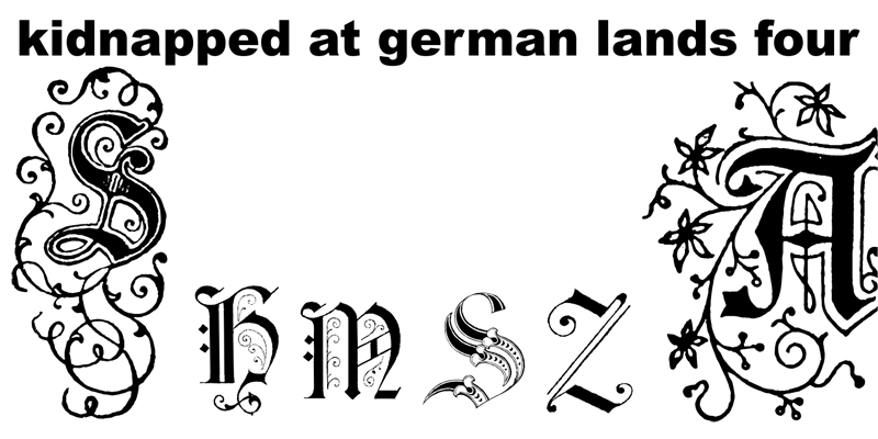 Kidnapped at German Lands Four Font