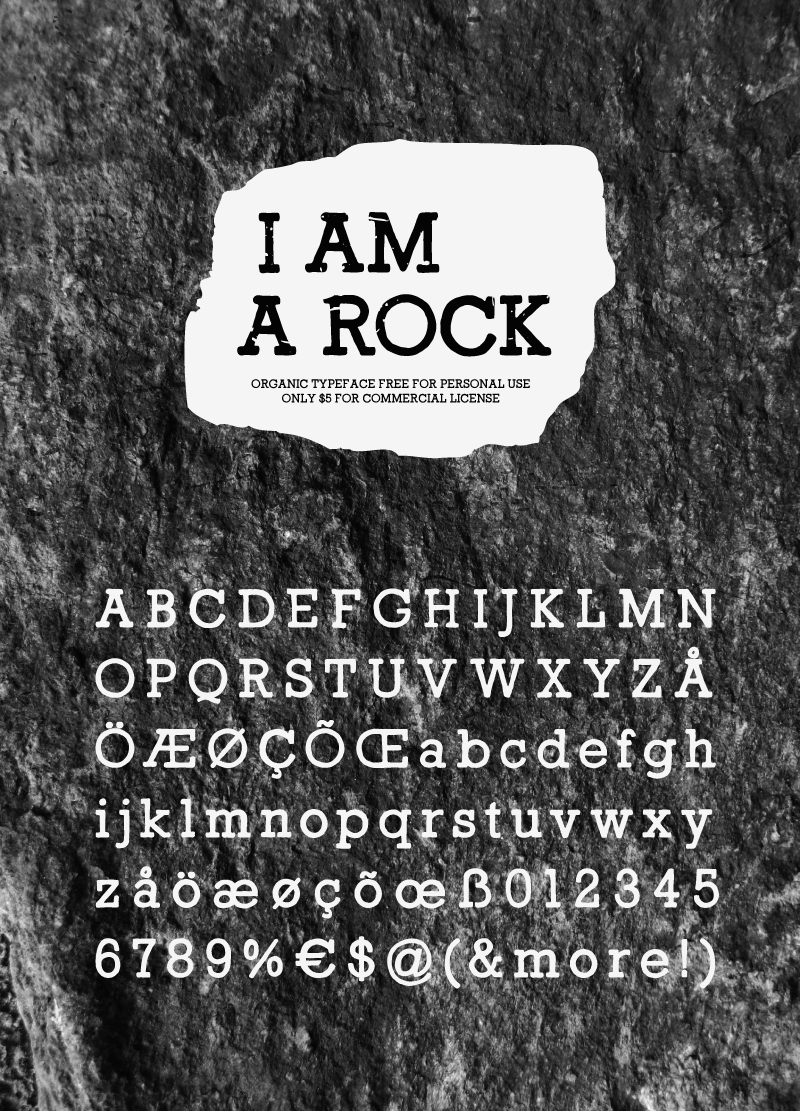 I Am a Rock Font