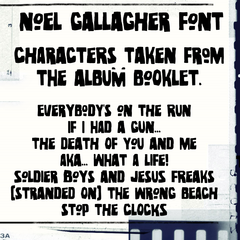 Noel Gallagher Font