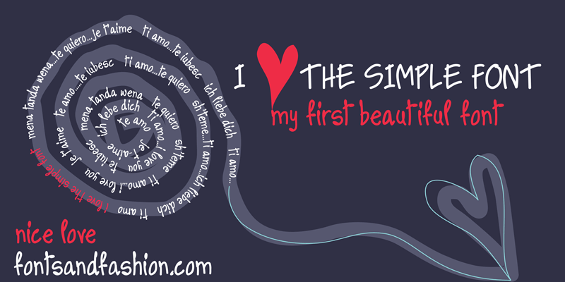 Nice Love The Simple Font Font