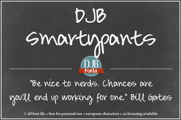 DJB Smarty Pants Font