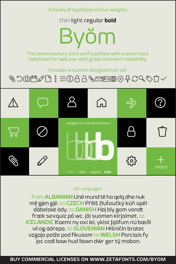 Byom Icons Font