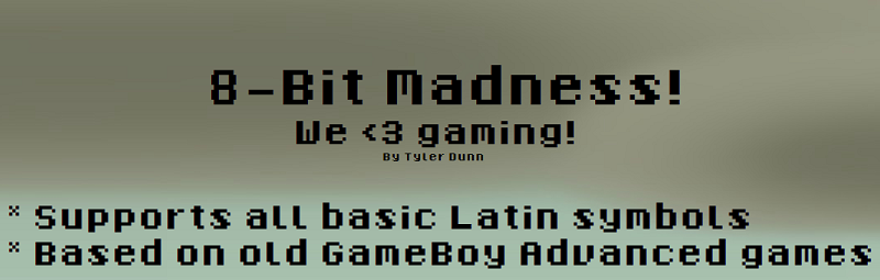8-Bit Madness Font