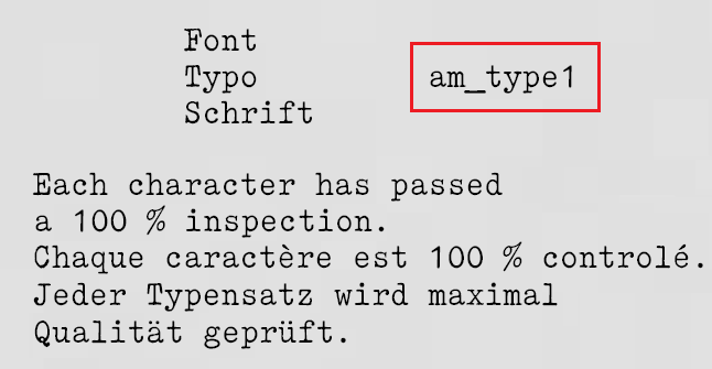 AM Type1 Font