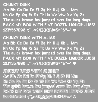 Chunky Dunk Font