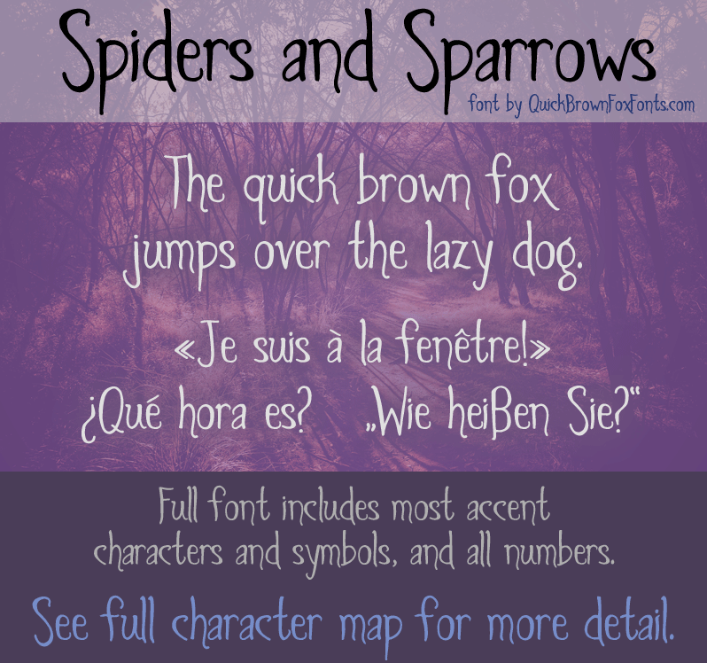 Spiders and Sparrows Font