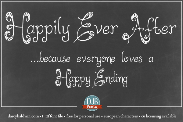 DJB Happily Ever After Font