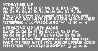 Hydrating Lip Font