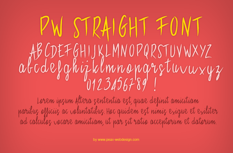 PW Straight Font