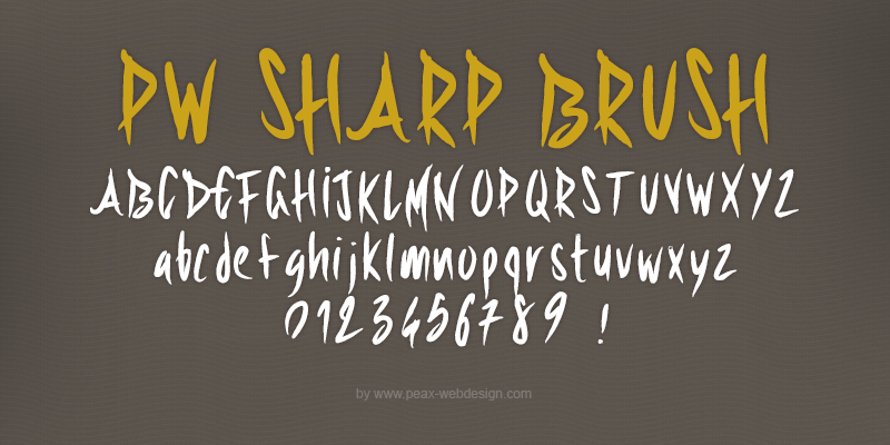 PW Sharp Brush Font