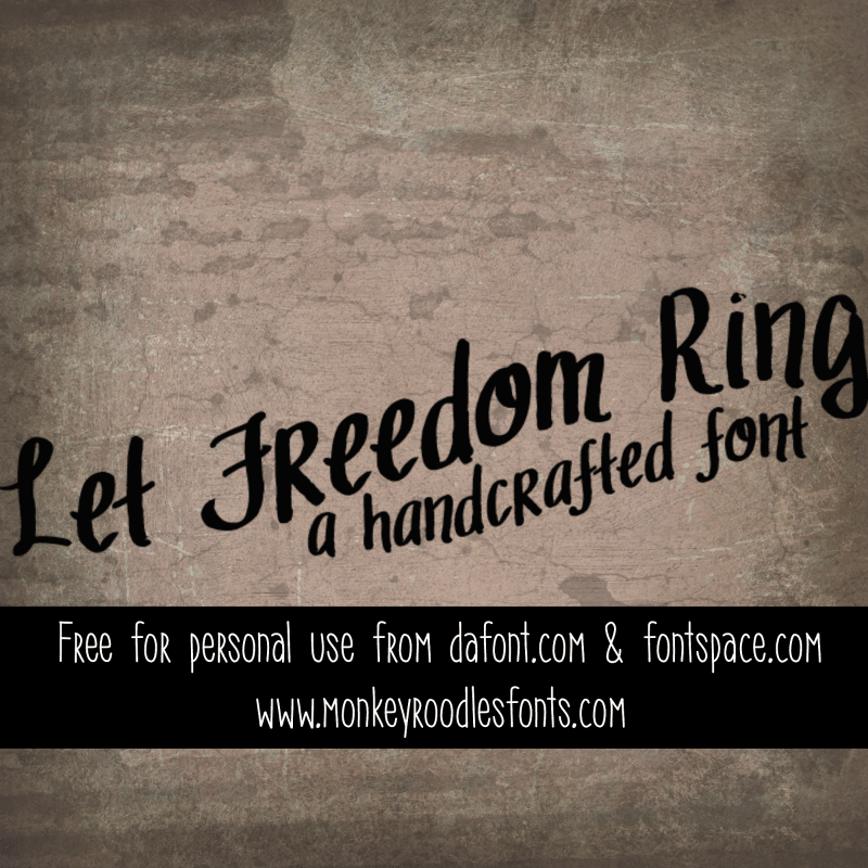 MRF Let Freedom Ring Font
