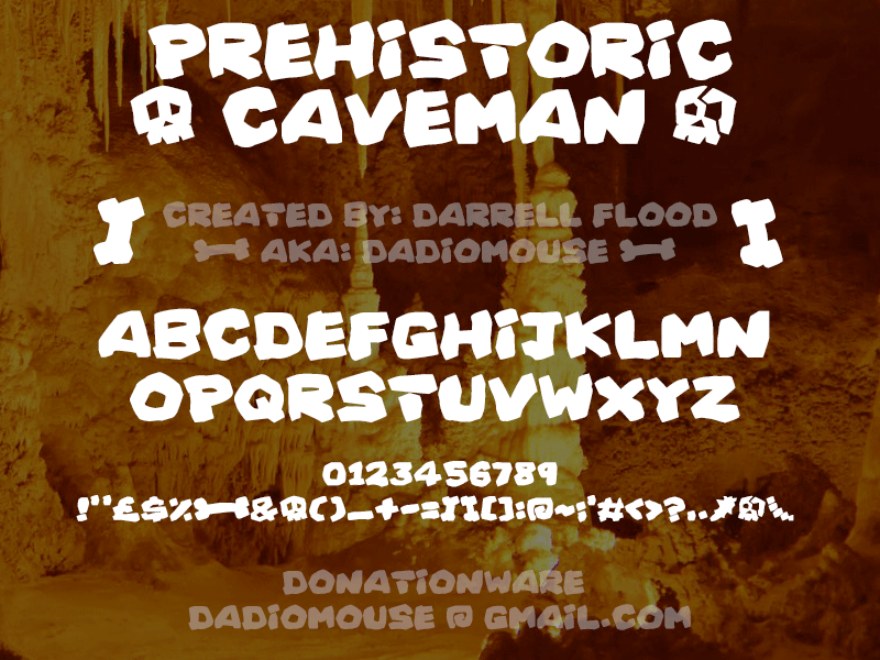 Prehistoric Caveman Font