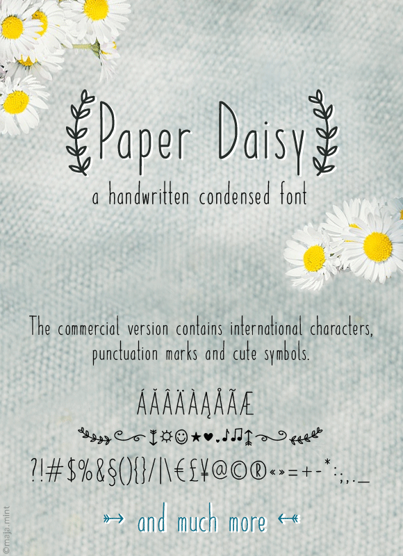 Paper Daisy Font