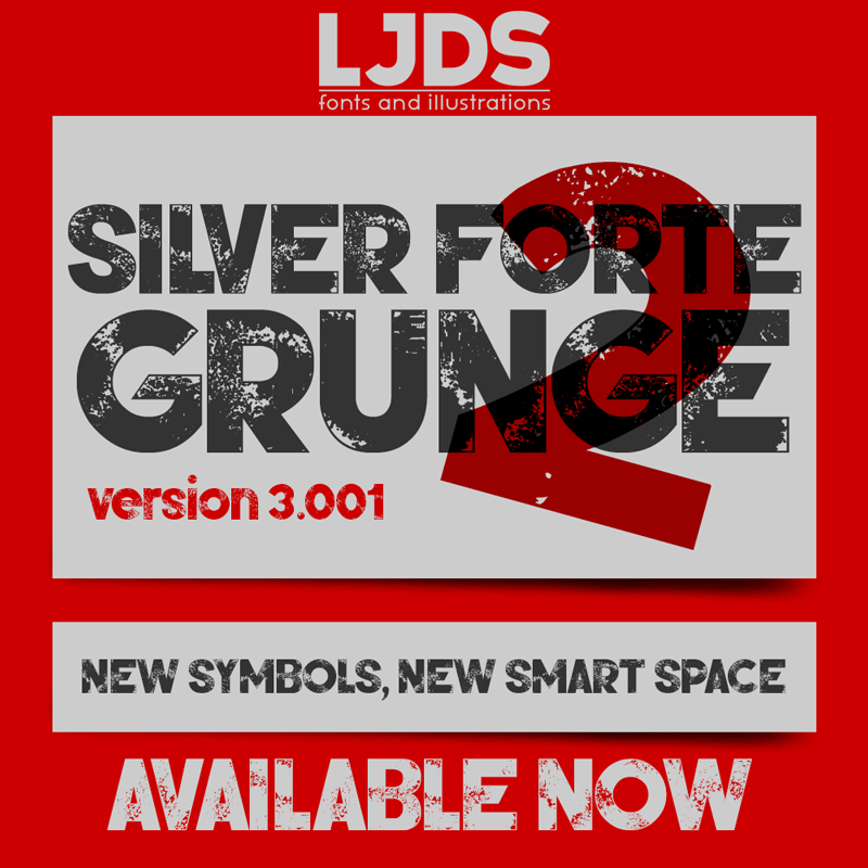 Silver Forte Grunge Font