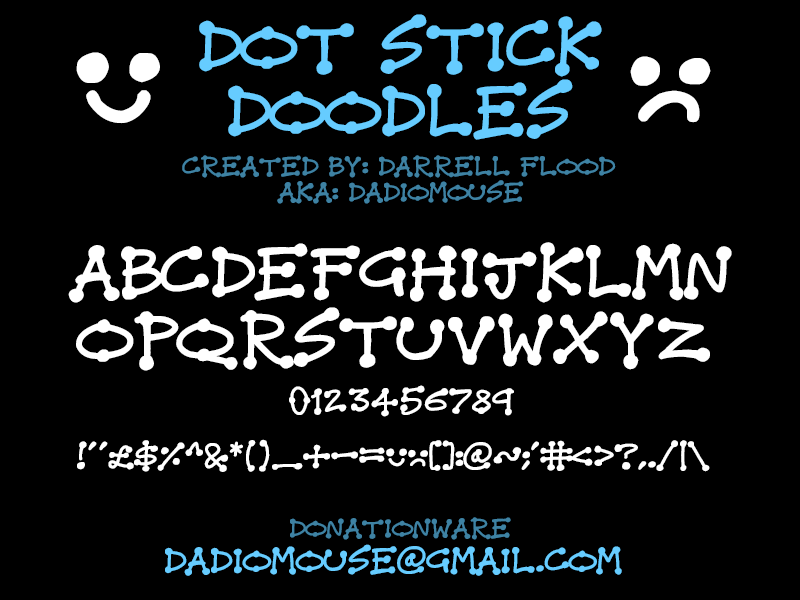 Dot Stick Doodles Font