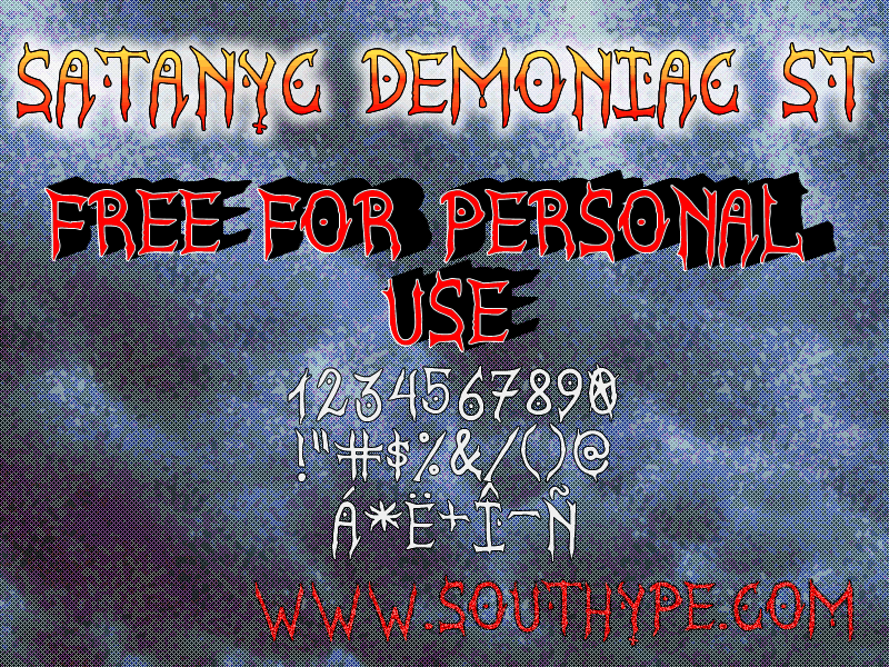 Satanyc Demoniac St Font